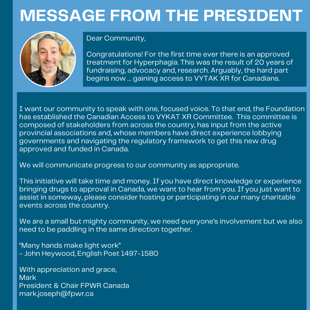 DCCR Message from president - English